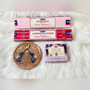 Wooden Incense Holder with Incense Sticks